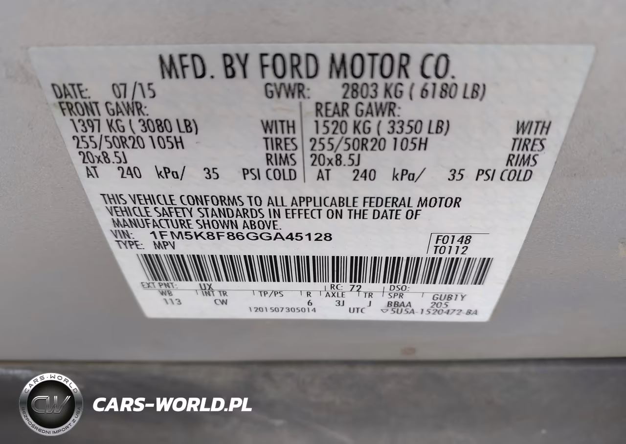 2016 Ford Explorer Limited VIN:1FM5K8F86GGA45128 - 9