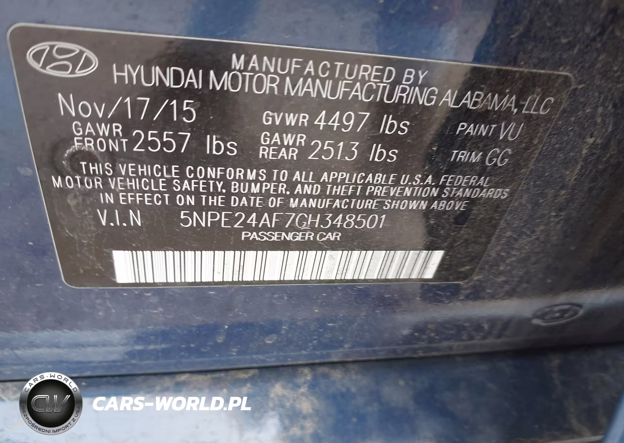 2016 Hyundai Sonata Se VIN:5NPE24AF7GH348501 - 9