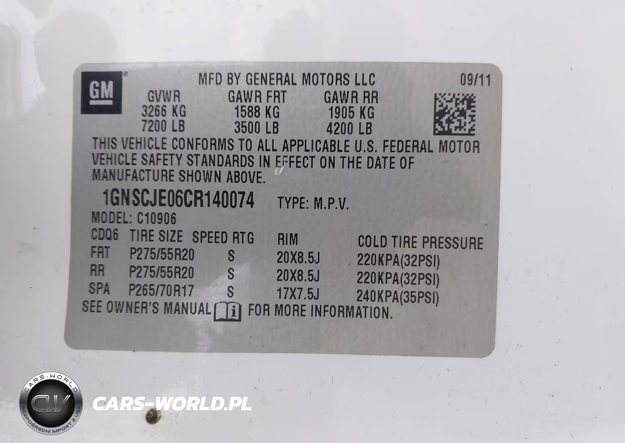2012 Chevrolet Suburban Lt VIN:1GNSCJE06CR140074 - 9