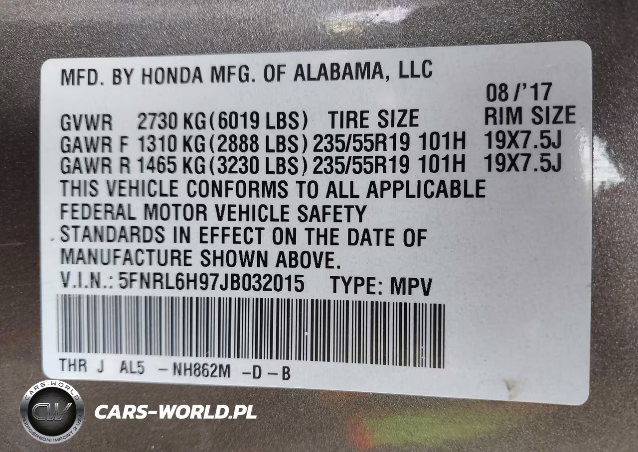 2018 Honda Odyssey Elite VIN:5FNRL6H97JB032015 - 9