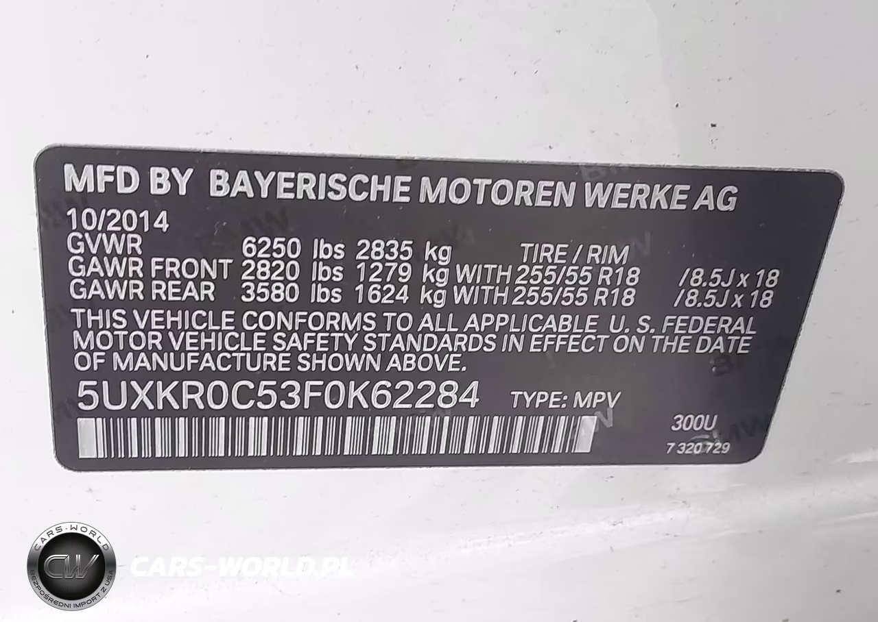 2015 BMW X5 xDrive35I VIN:5UXKR0C53F0K62284 - 9