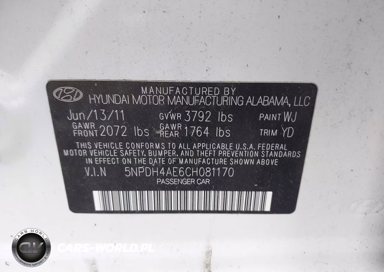 2012 Hyundai Elantra Gls VIN:5NPDH4AE6CH081170 - 9