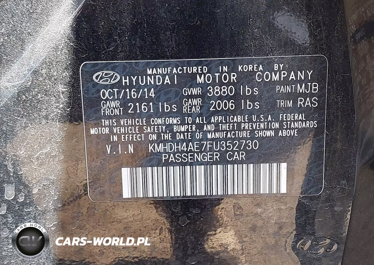 2015 Hyundai Elantra Se VIN:KMHDH4AE7FU352730 - 9