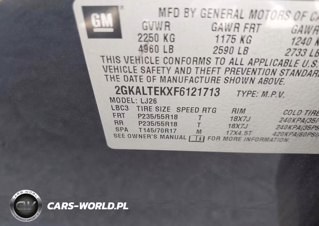 2015 GMC Terrain Slt-2 VIN:2GKALTEKXF6121713 - 9