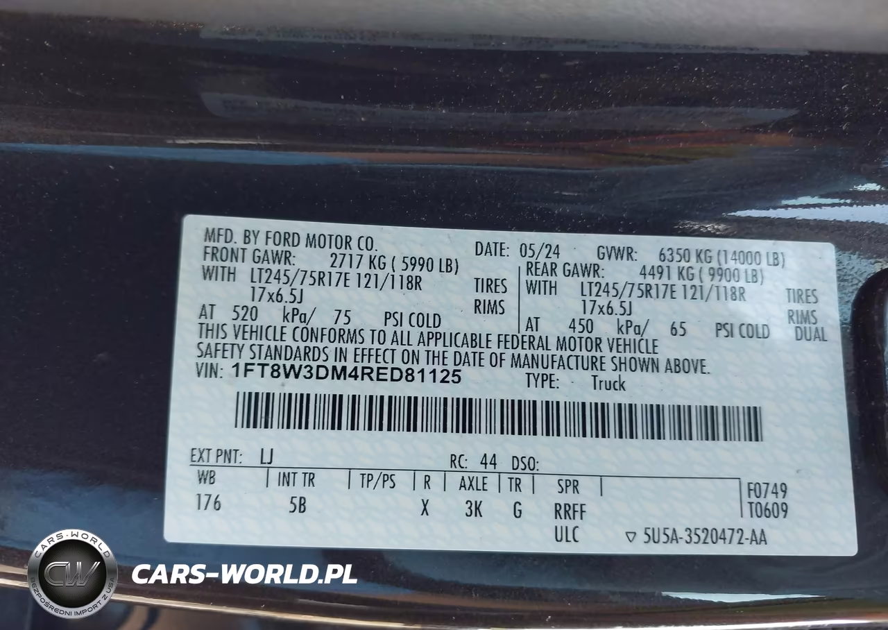 2024 Ford F-350 Lariat VIN:1FT8W3DM4RED81125 - 9