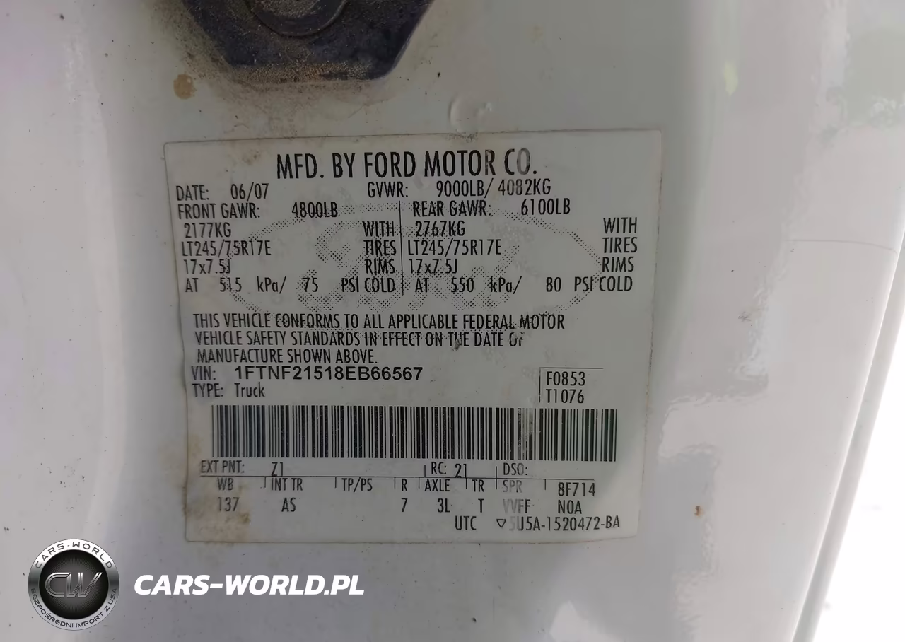 2008 Ford Super Duty F-250 Srw Xl-Xlt VIN:1FTNF21518EB66567 - 9