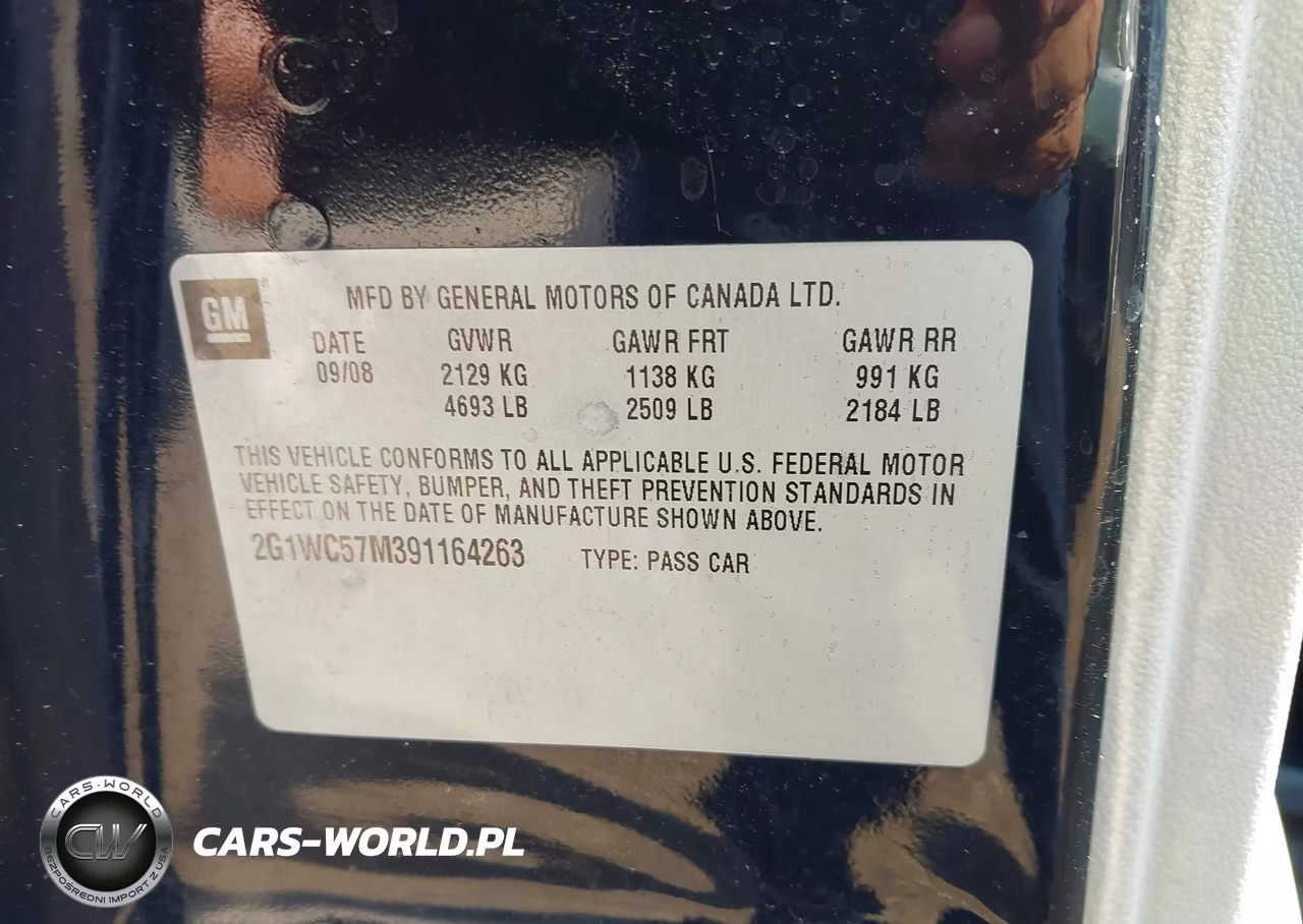 2009 Chevrolet Impala Lt VIN:2G1WC57M391164263 - 9