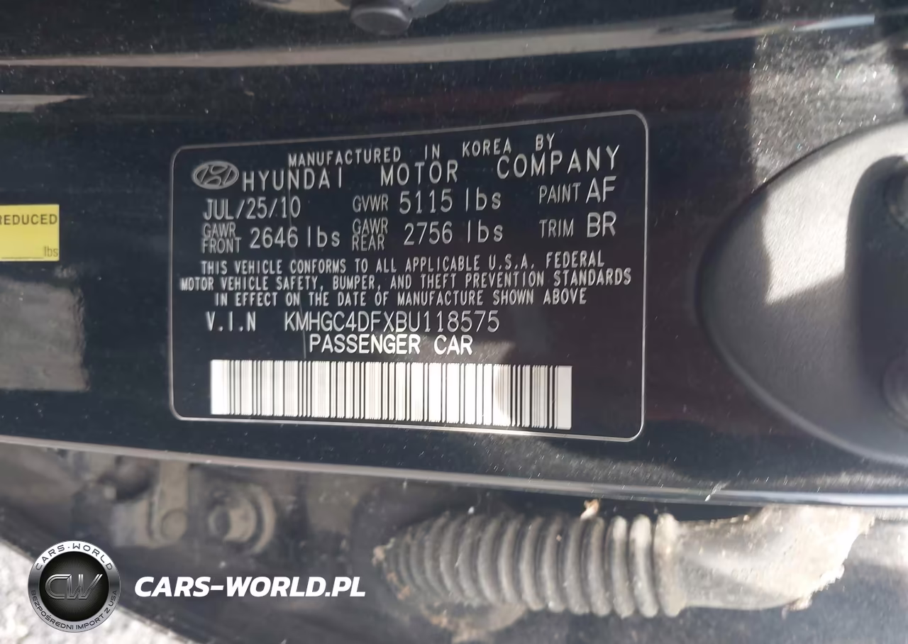 2011 Hyundai Genesis 4.6 VIN:KMHGC4DFXBU118575 - 9