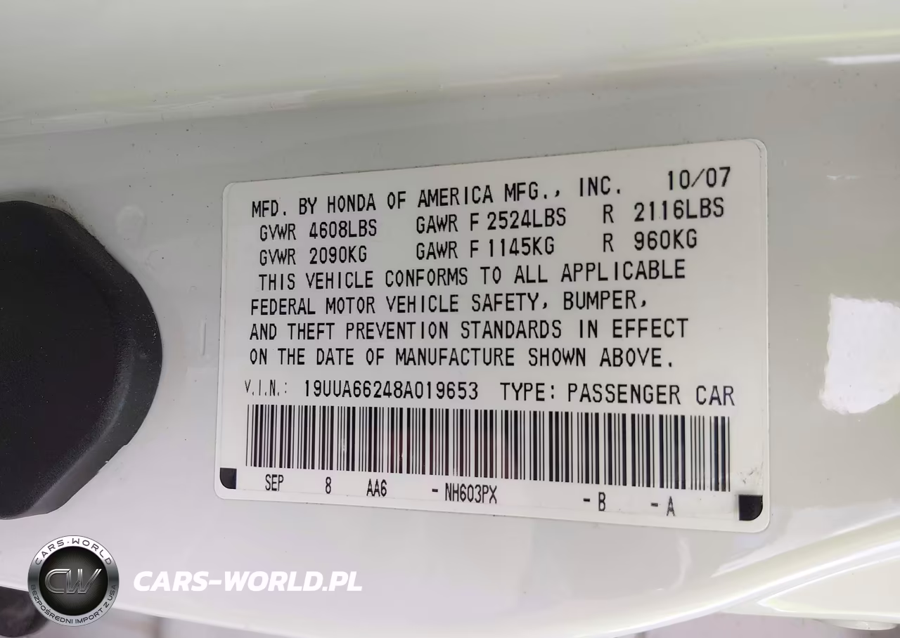 2008 Acura Tl 3.2 VIN:19UUA66248A019653 - 9