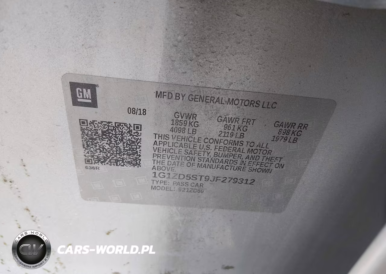 2018 Chevrolet Malibu Lt VIN:1G1ZD5ST9JF279312 - 9