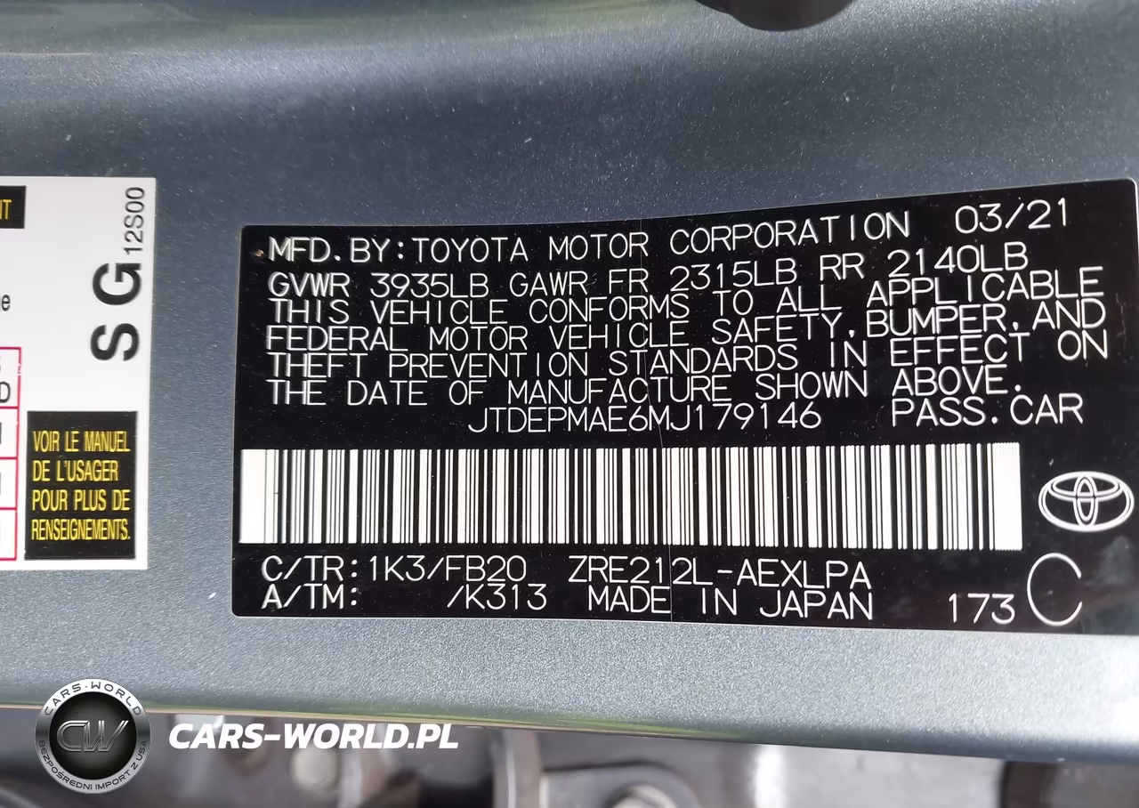 2021 Toyota Corolla Le VIN:JTDEPMAE6MJ179146 - 9