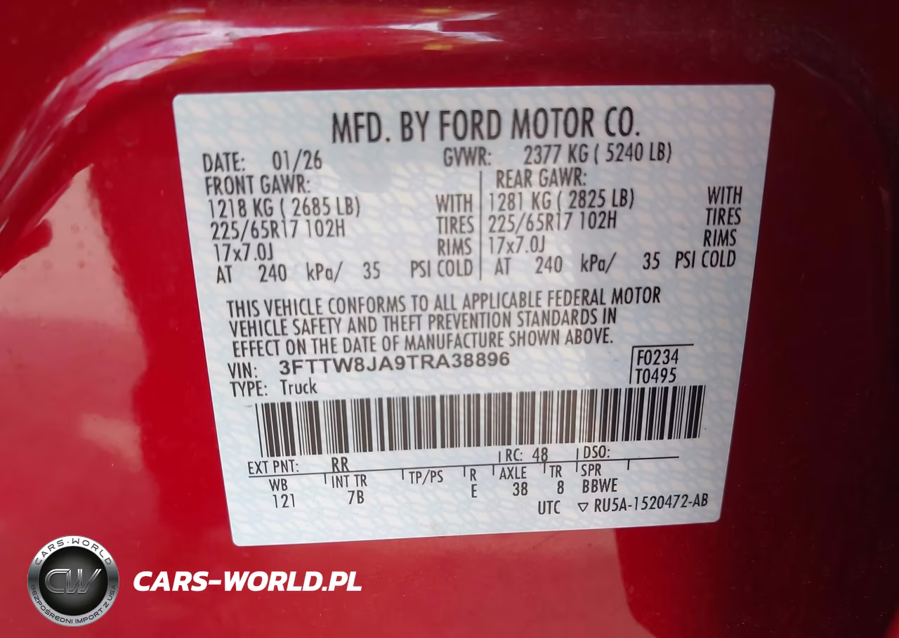2026 Ford Maverick Xlt VIN:3FTTW8JA9TRA38896 - 9