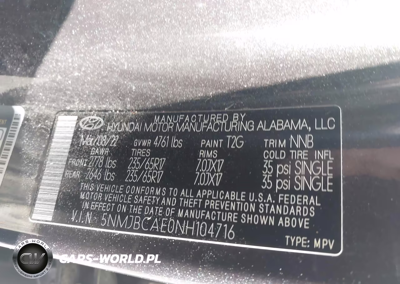 2022 Hyundai Tucson Sel VIN:5NMJBCAE0NH104716 - 9