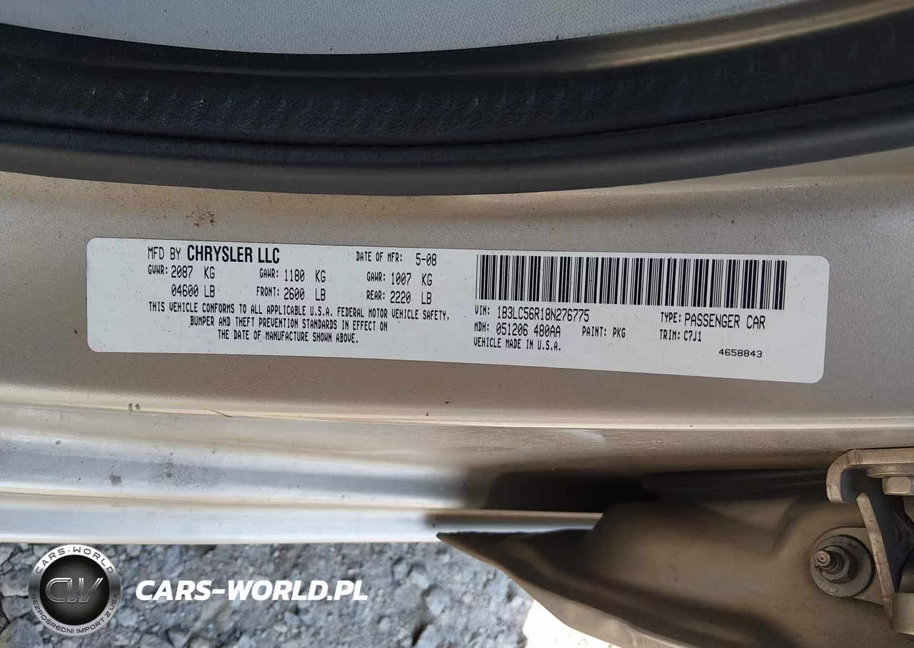 2008 Dodge Avenger Sxt VIN:1B3LC56R18N276775 - 9
