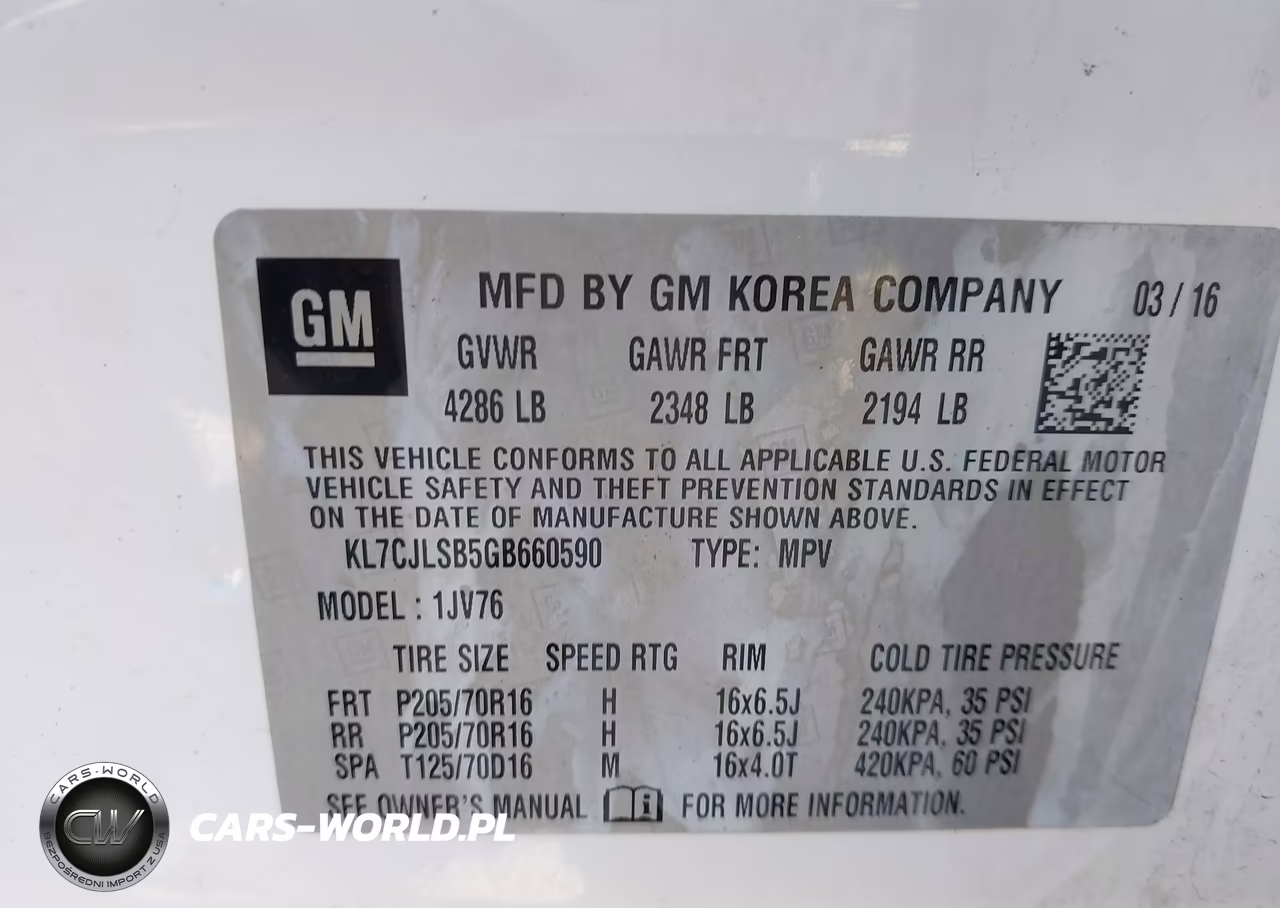 2016 Chevrolet Trax Lt VIN:KL7CJLSB5GB660590 - 9