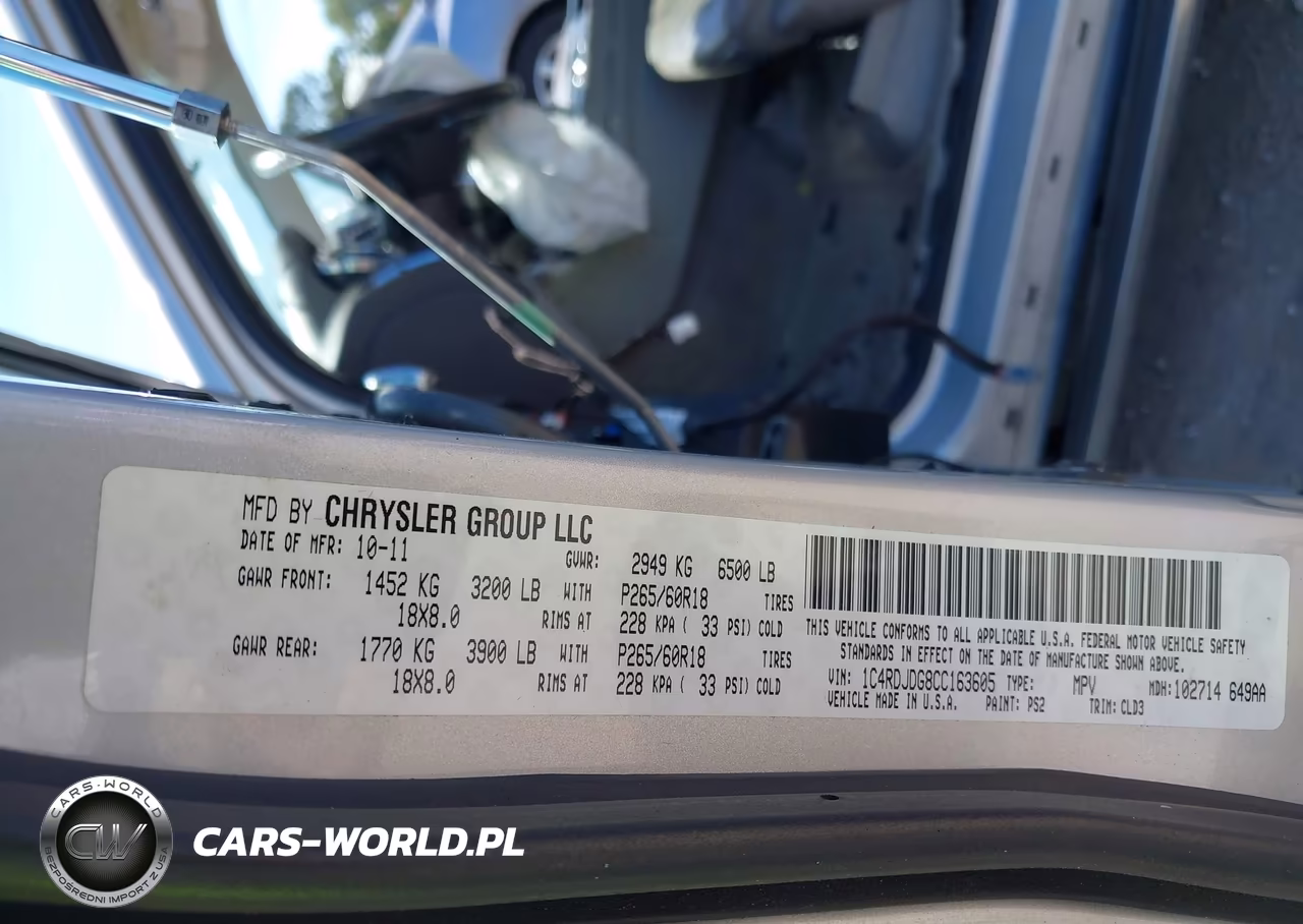 2012 Dodge Durango Crew VIN:1C4RDJDG8CC163605 - 9