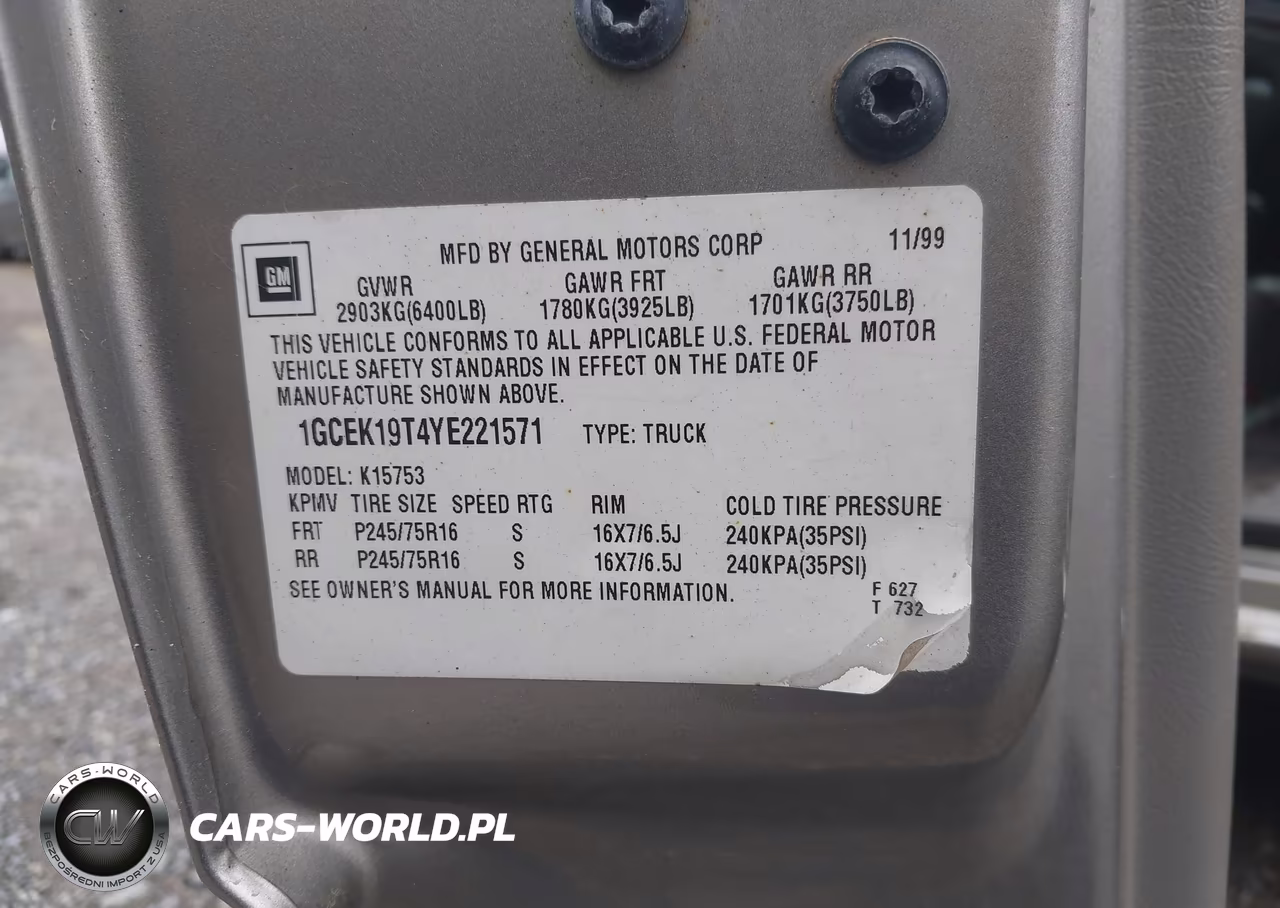 2000 Chevrolet Silverado 1500 Ls VIN:1GCEK19T4YE221571 - 9
