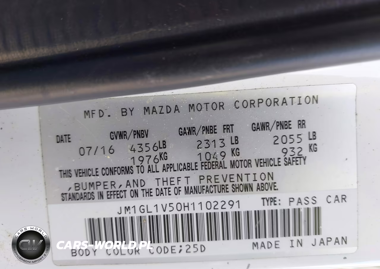 2017 Mazda Mazda6 Touring VIN:JM1GL1V50H1102291 - 9