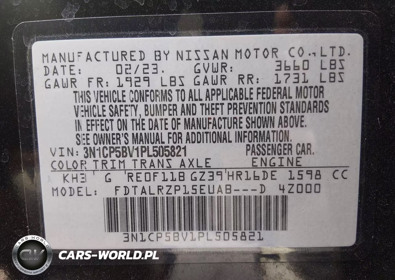 2023 Nissan Kicks S Xtronic Cvt VIN:3N1CP5BV1PL505821 - 9