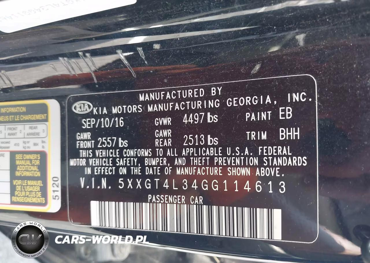 2016 Kia Optima Lx VIN:5XXGT4L34GG114613 - 9