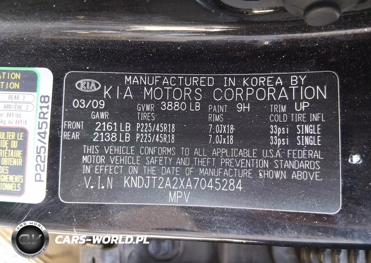 2010 Kia Soul ! VIN:KNDJT2A2XA7045284 - 9