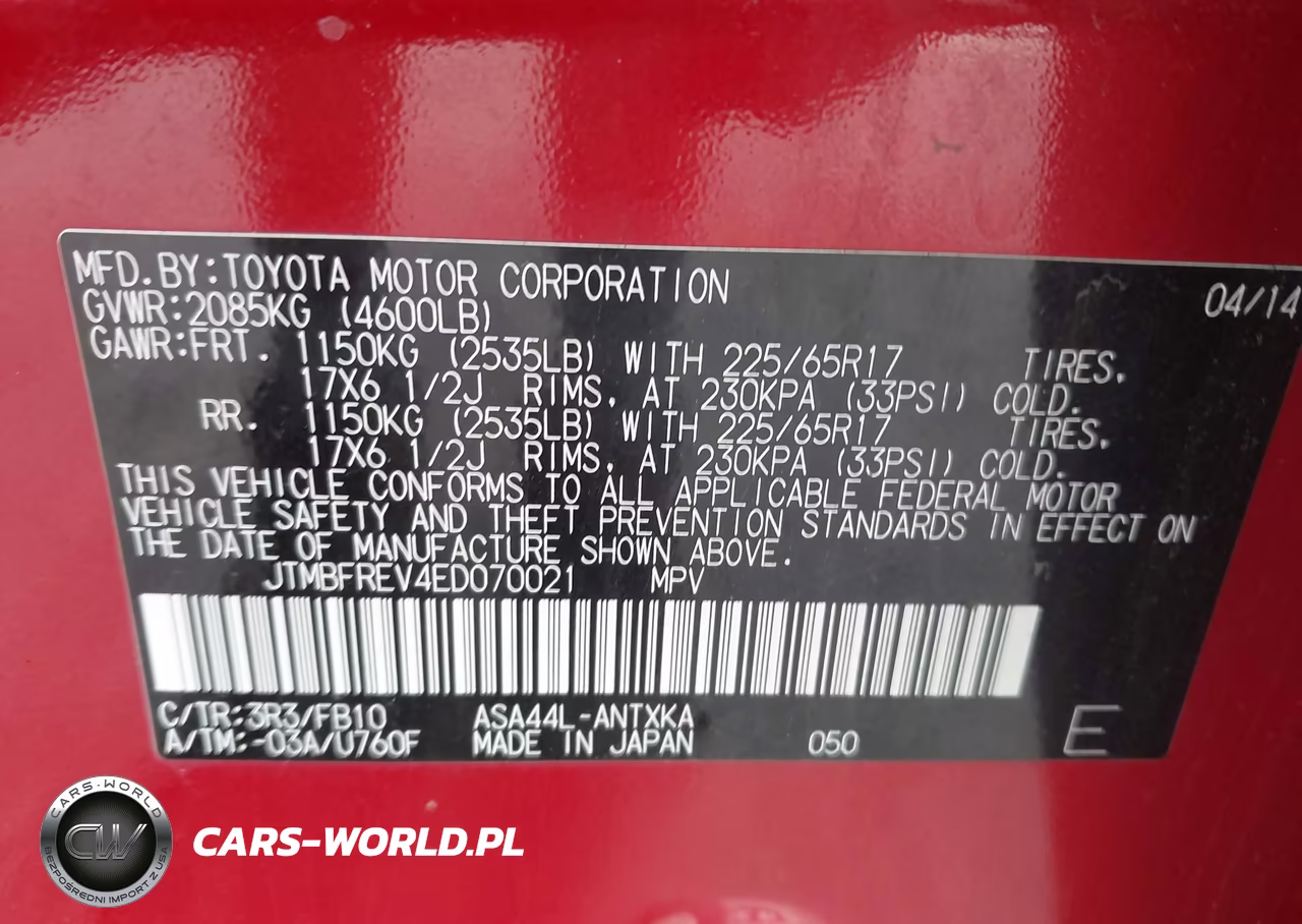2014 Toyota Rav4 Le VIN:JTMBFREV4ED070021 - 9