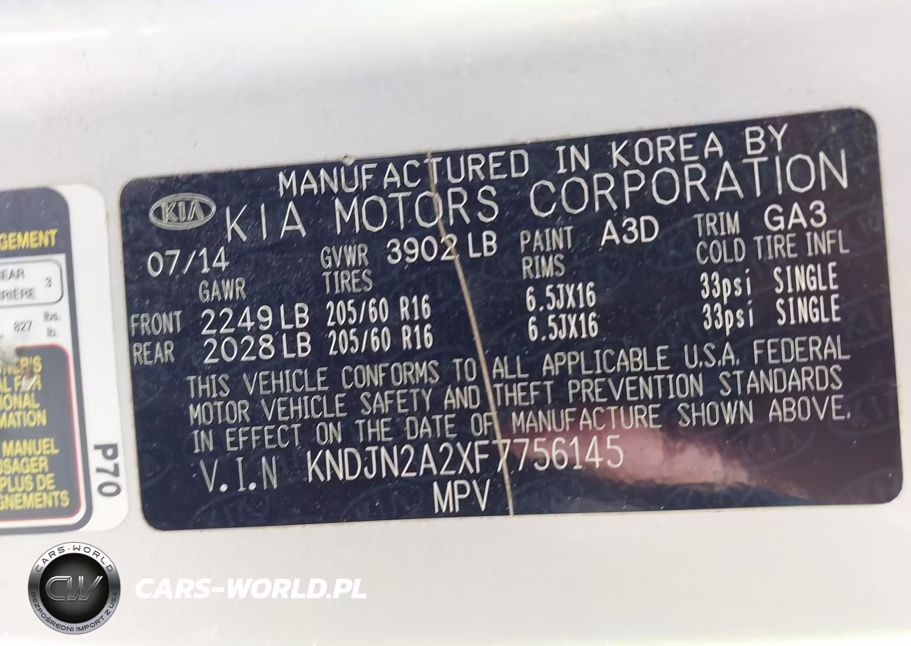 2015 Kia Soul VIN:KNDJN2A2XF7756145 - 9