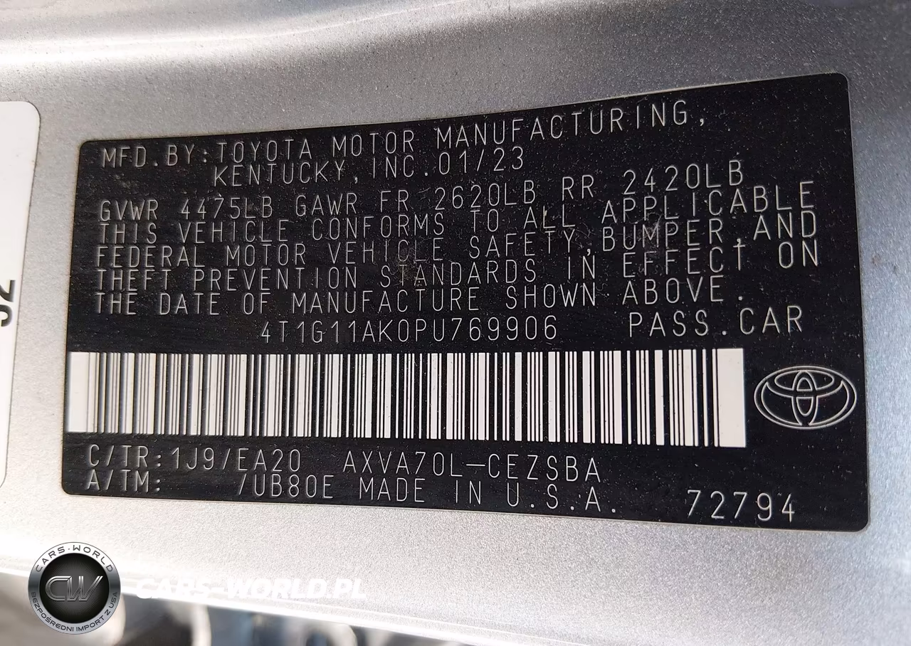 2023 Toyota Camry Se VIN:4T1G11AK0PU769906 - 9