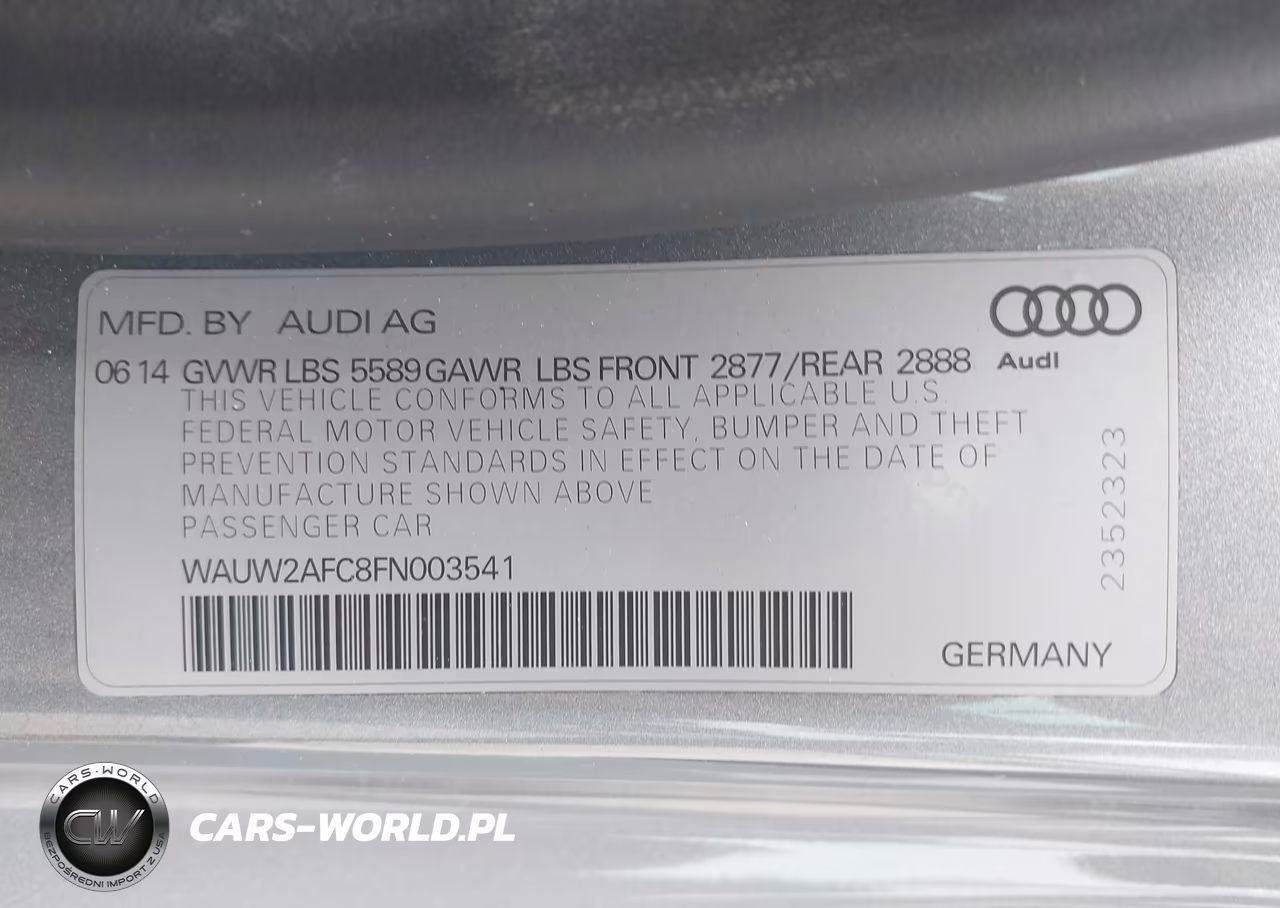 2015 Audi S7 4.0T VIN:WAUW2AFC8FN003541 - 9