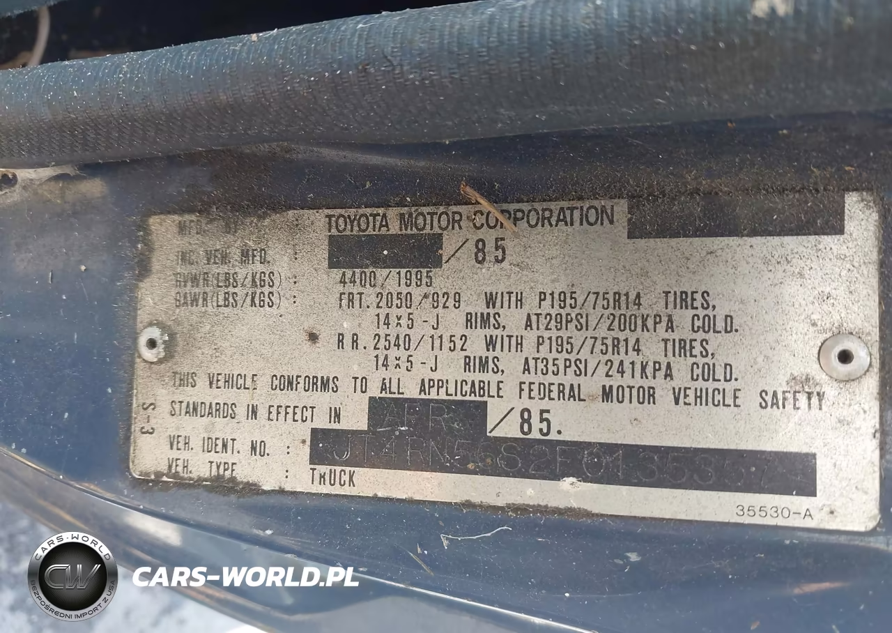 1985 Toyota Pickup Xtracab Rn56 Sr5 VIN:JT4RN56S2F0135357 - 9