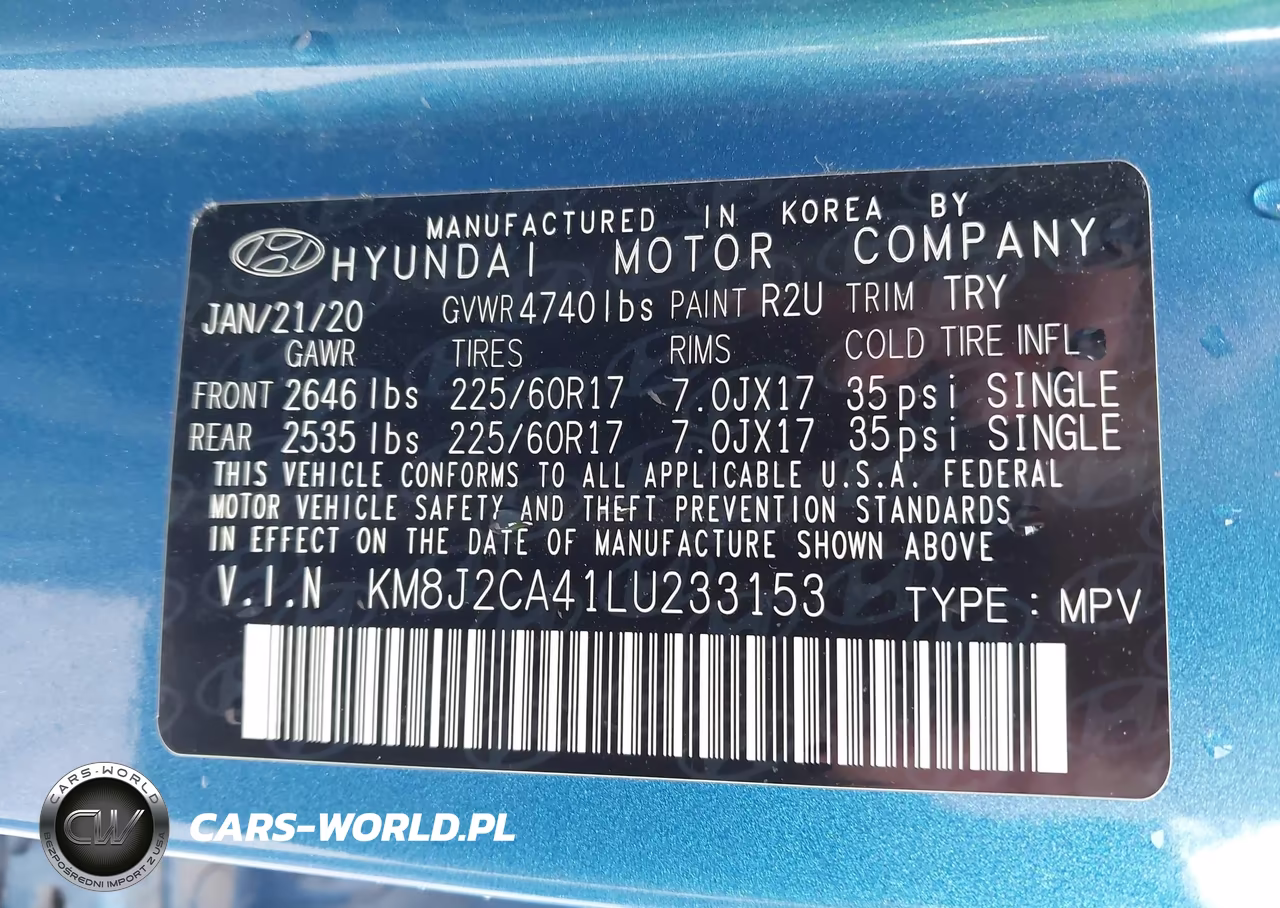 2020 Hyundai Tucson Se VIN:KM8J2CA41LU233153 - 9