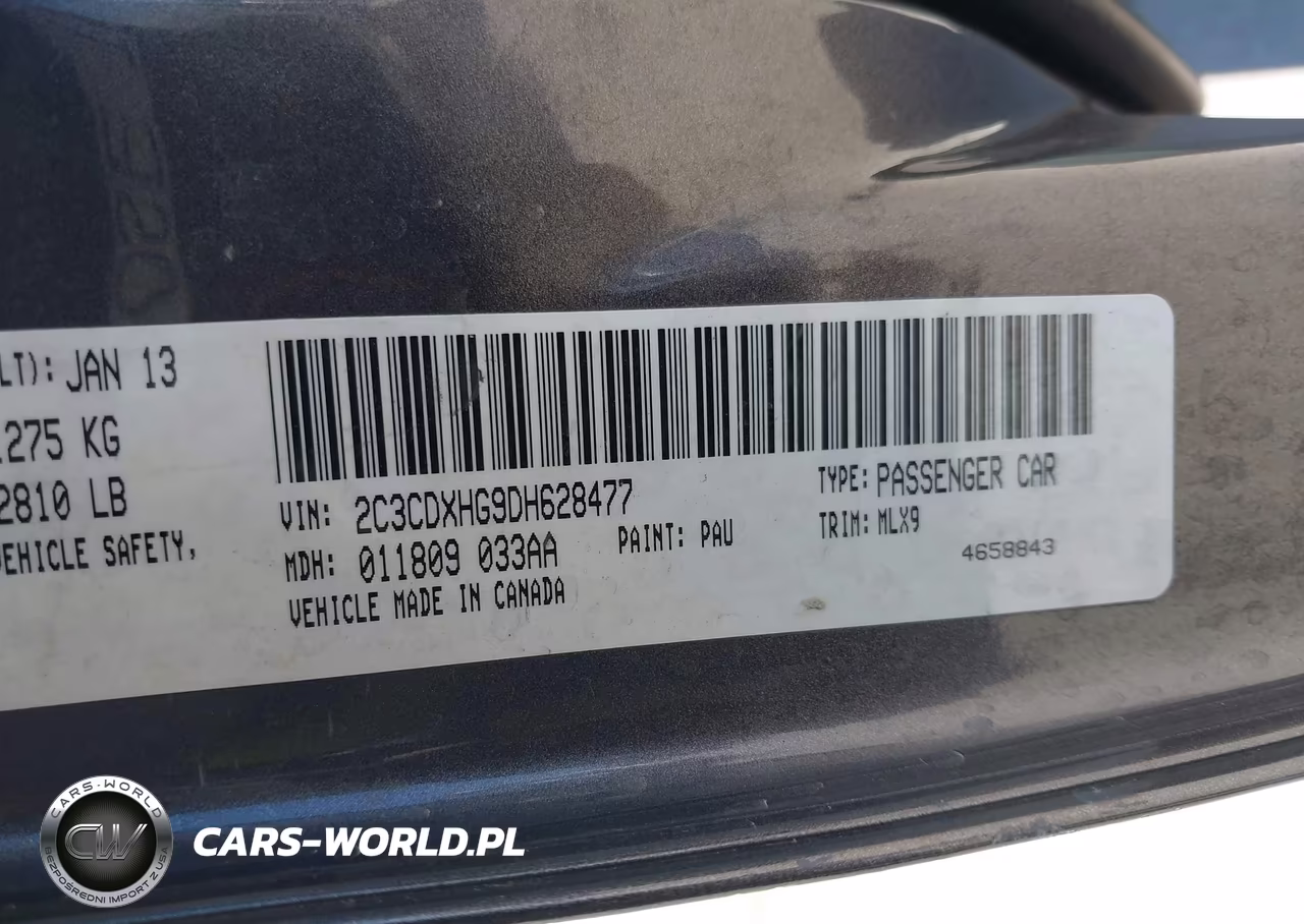 2013 Dodge Charger Sxt Plus VIN:2C3CDXHG9DH628477 - 9
