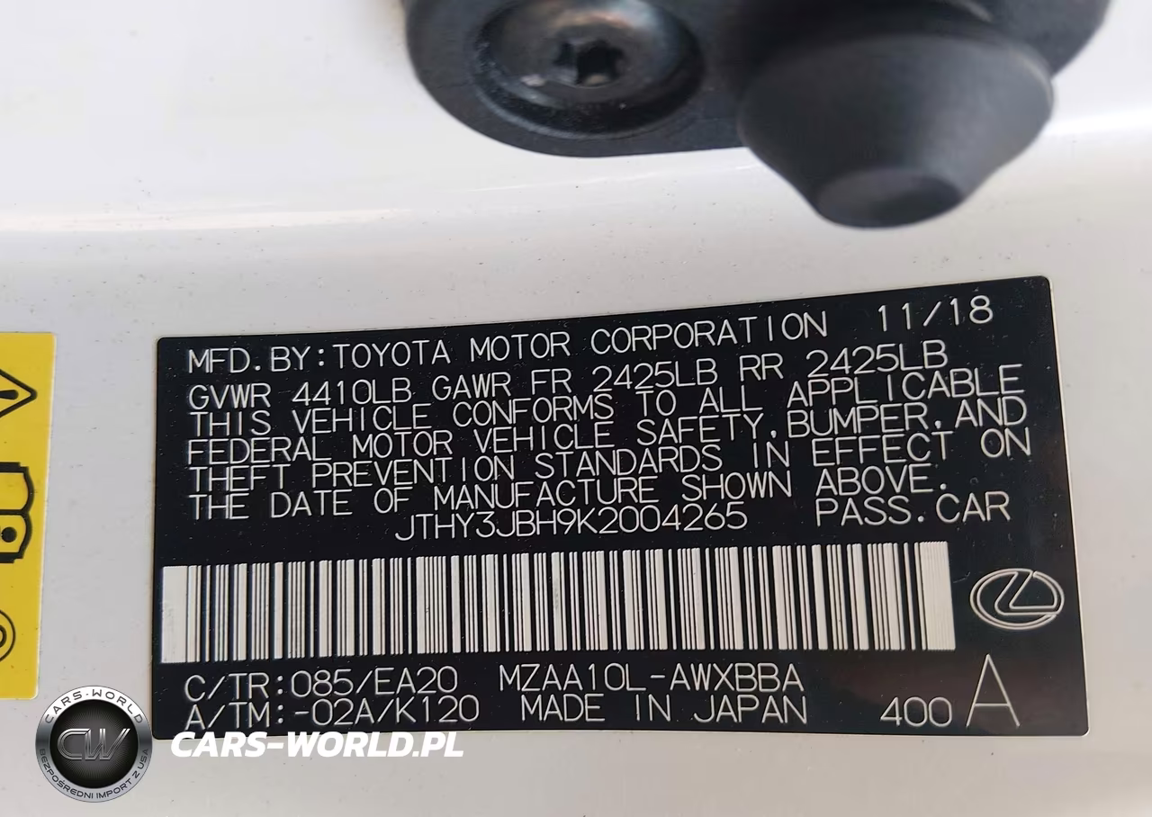 2019 Lexus Ux 200 VIN:JTHY3JBH9K2004265 - 9