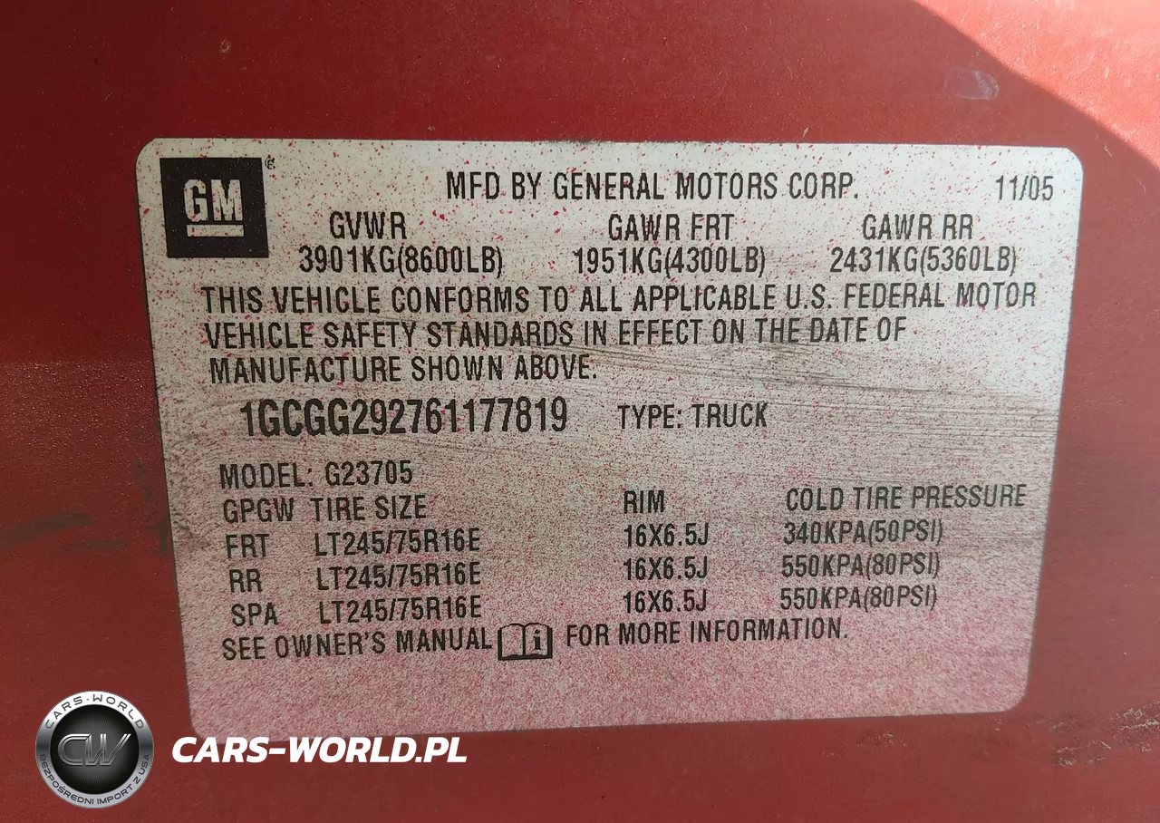2006 Chevrolet Express Cargo Van Work Van VIN:1GCGG292761177819 - 9