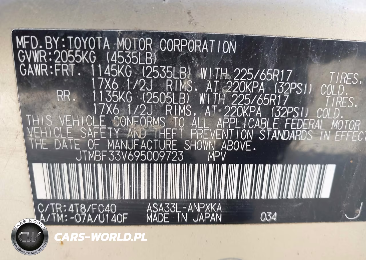 2009 Toyota Rav4 VIN:JTMBF33V695009723 - 9