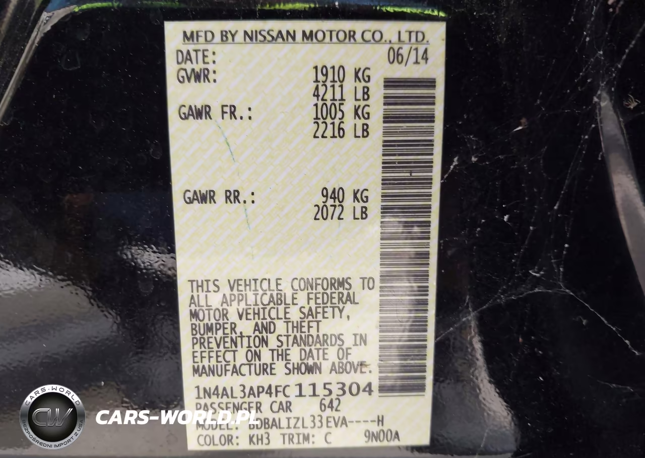 2015 Nissan Altima 2.5 Sv VIN:1N4AL3AP4FC115304 - 9