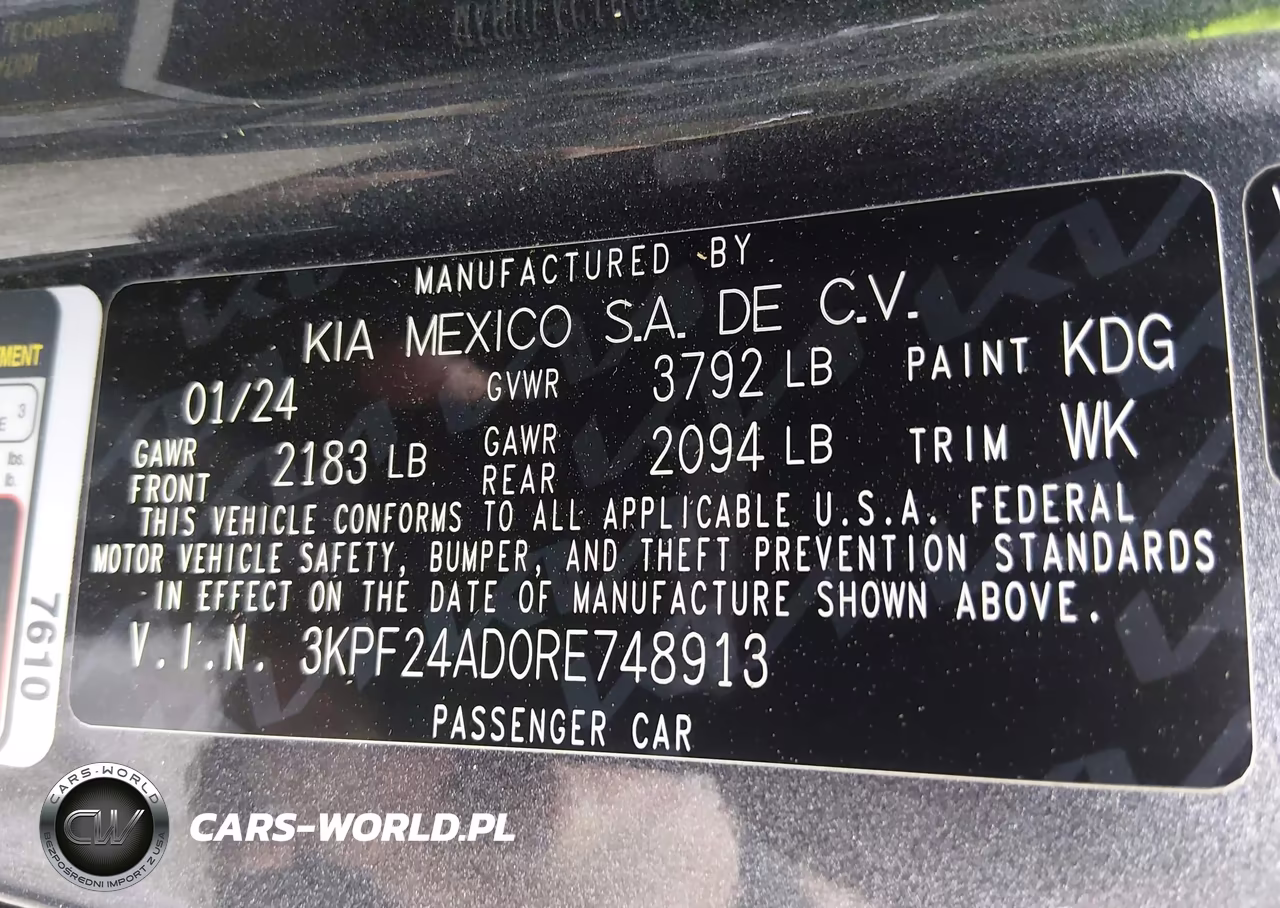 2024 Kia Forte Lxs VIN:3KPF24AD0RE748913 - 9
