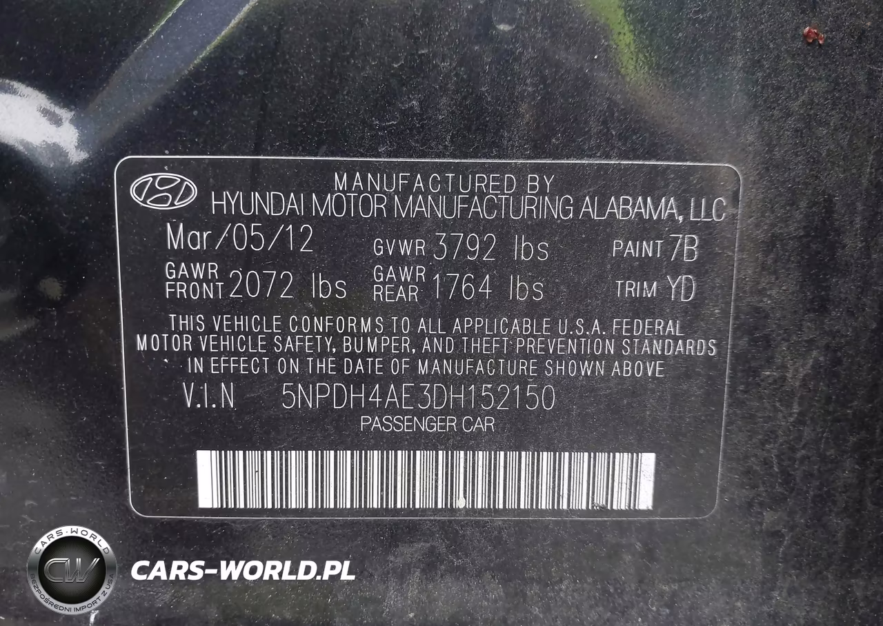 2013 Hyundai Elantra Gls VIN:5NPDH4AE3DH152150 - 9