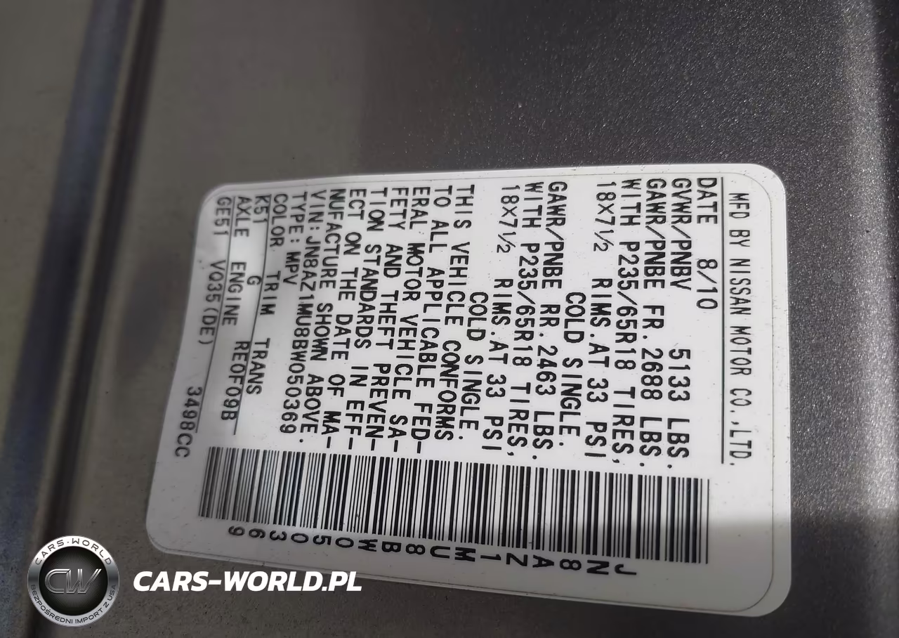 2011 Nissan Murano S VIN:JN8AZ1MU8BW050369 - 9