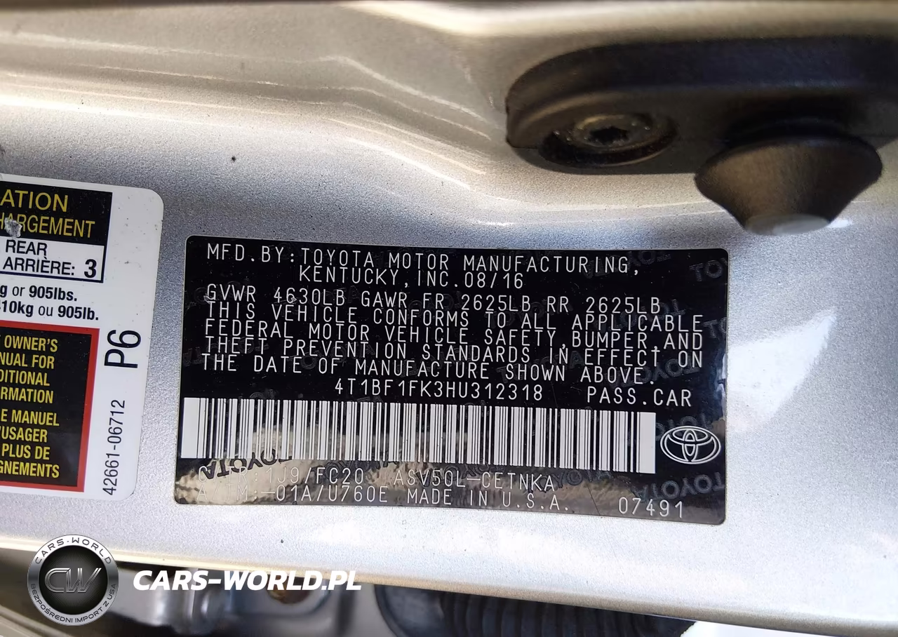 2017 Toyota Camry Le VIN:4T1BF1FK3HU312318 - 9