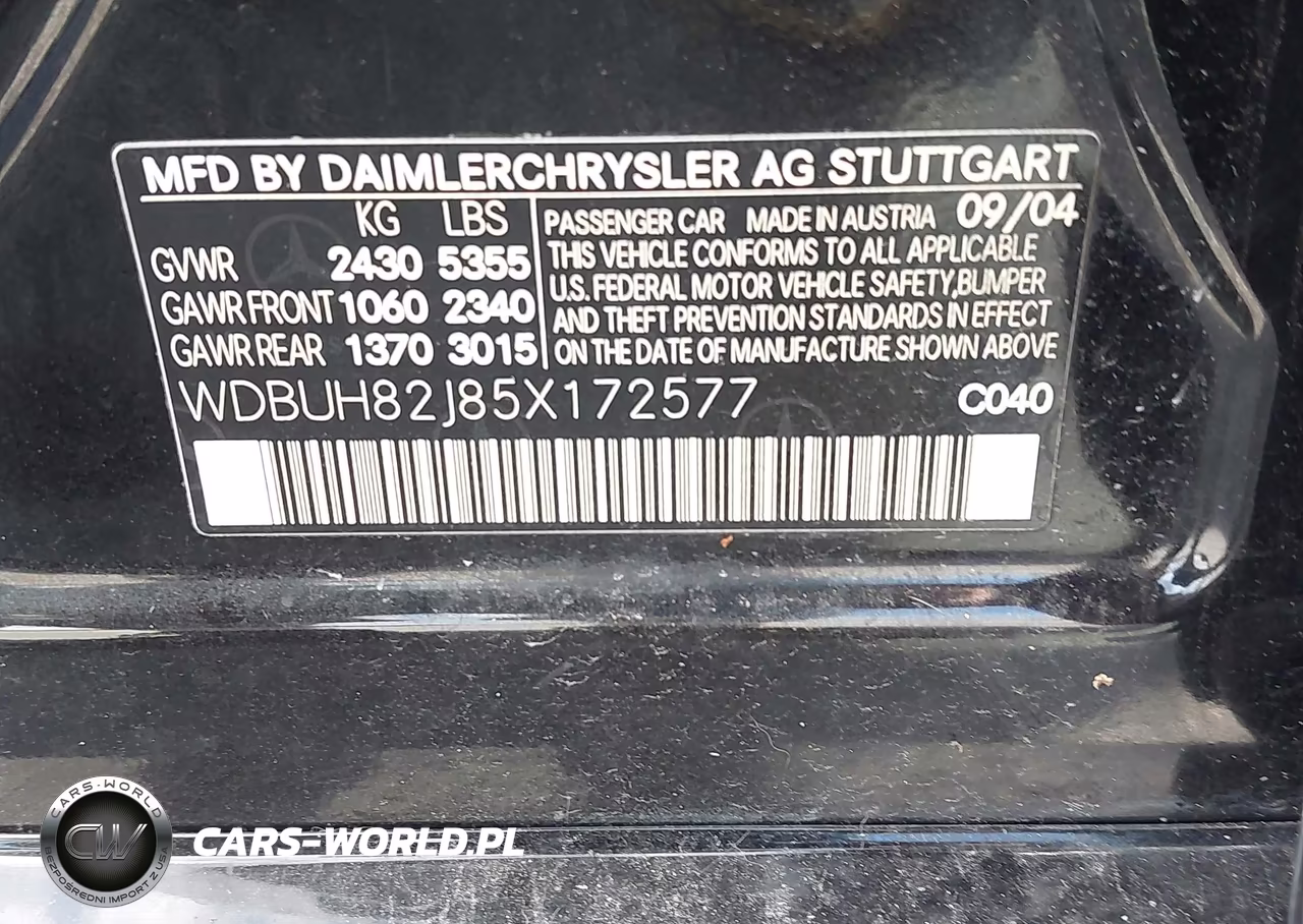 2005 Mercedes-Benz E 320 4Matic VIN:WDBUH82J85X172577 - 9