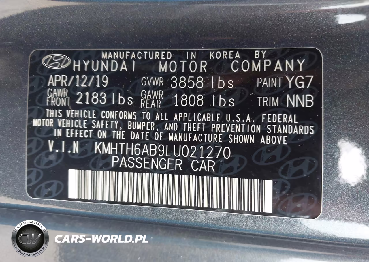 2020 Hyundai Veloster Turbo VIN:KMHTH6AB9LU021270 - 9