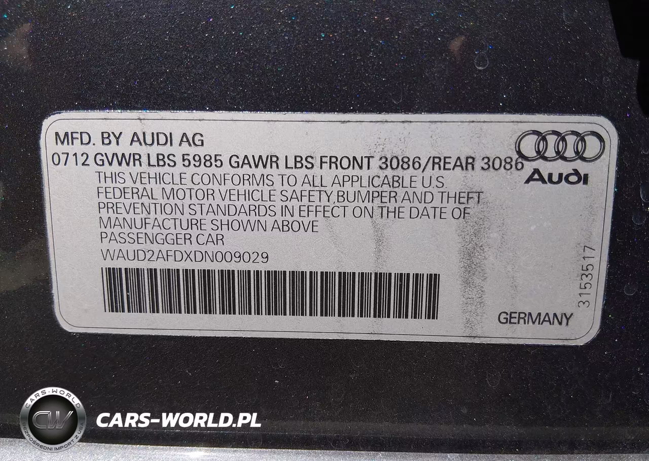 2013 Audi S8 4.0T VIN:WAUD2AFDXDN009029 - 9