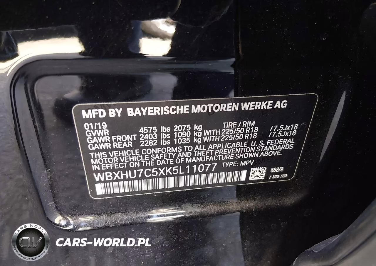 2019 BMW X1 Sdrive28I VIN:WBXHU7C5XK5L11077 - 9
