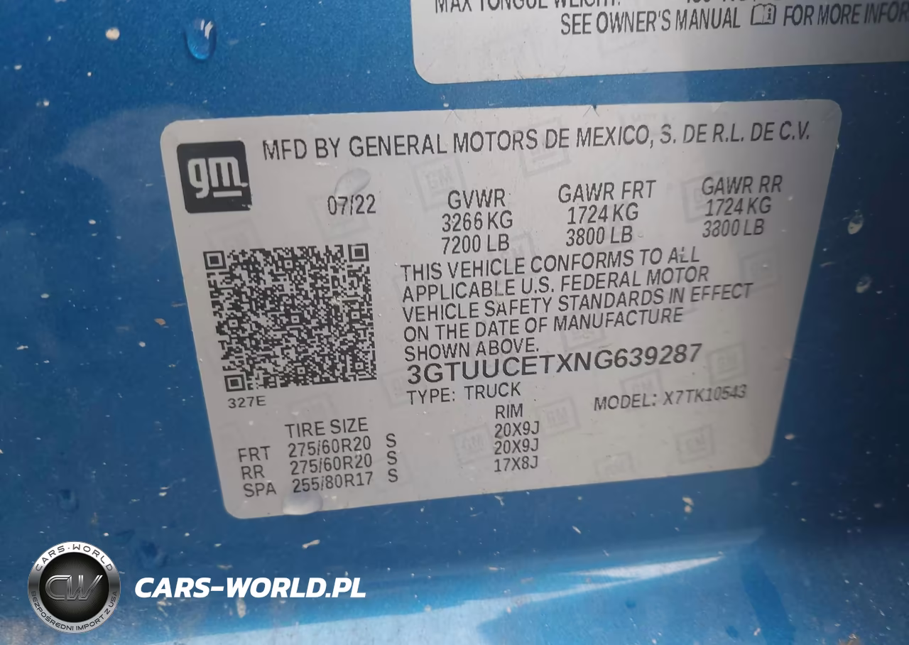 2022 GMC Sierra 1500 4Wd Short Box Elevation VIN:3GTUUCETXNG639287 - 9