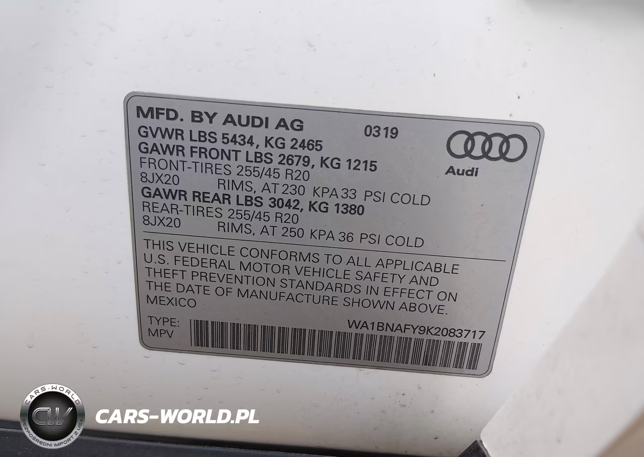 2019 Audi Q5 45 Premium VIN:WA1BNAFY9K2083717 - 9