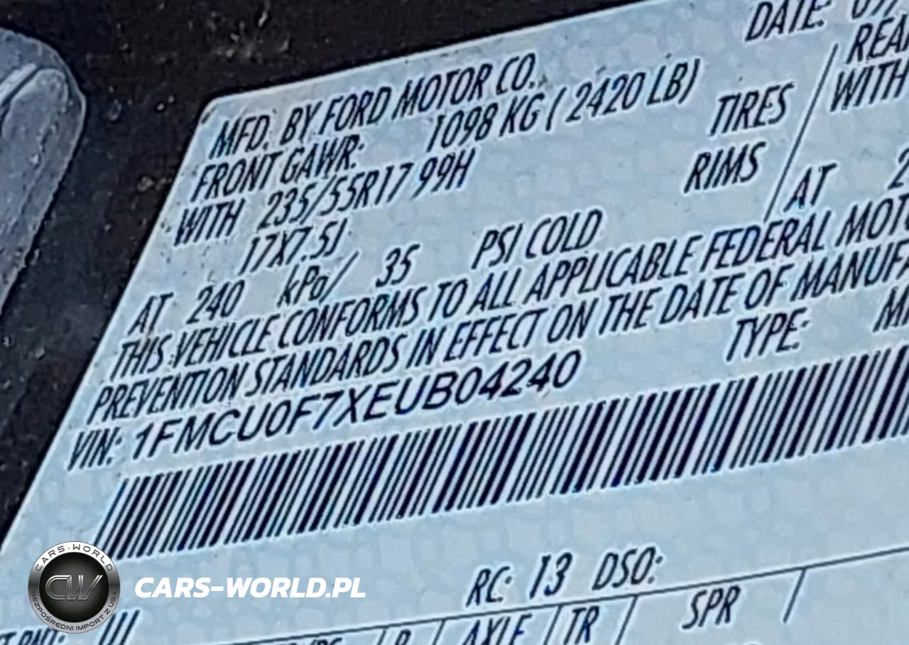 2014 Ford Escape S VIN:1FMCU0F7XEUB04240 - 9