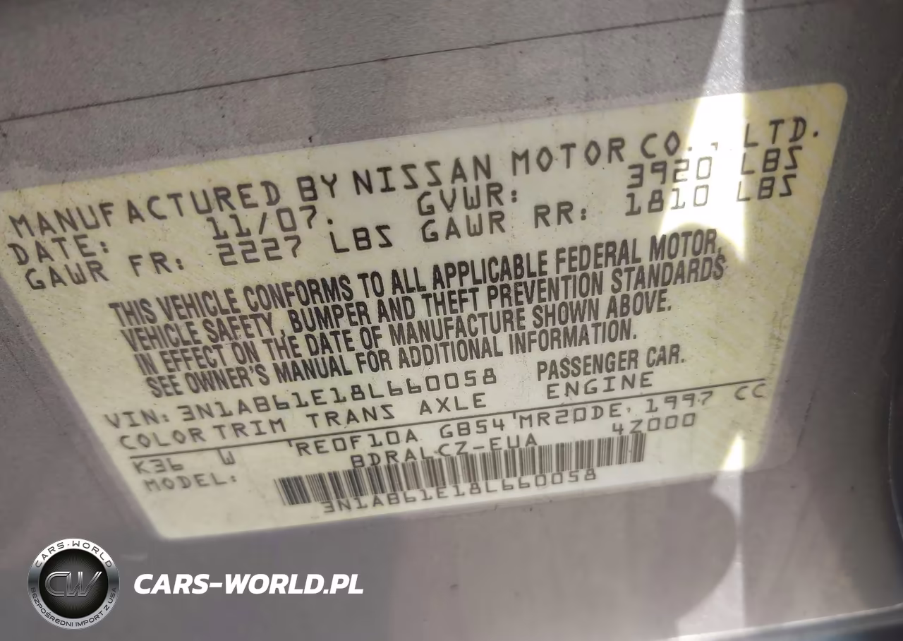 2008 Nissan Sentra 2.0 VIN:3N1AB61E18L660058 - 9