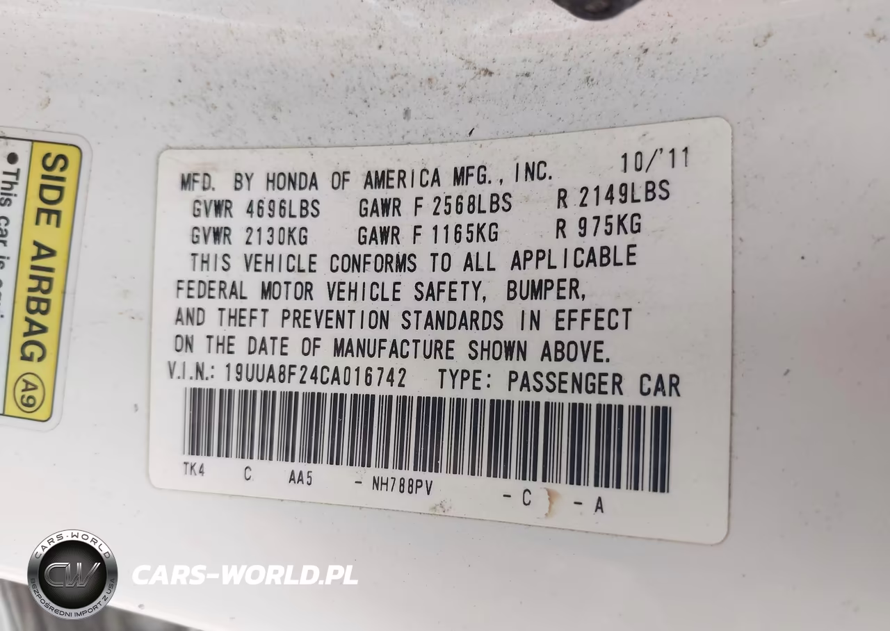 2012 Acura Tl 3.5 VIN:19UUA8F24CA016742 - 9