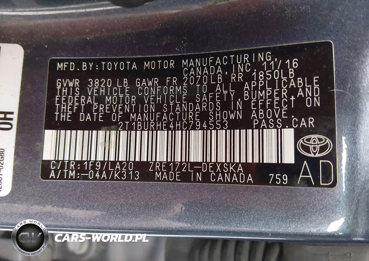 2017 Toyota Corolla Xse VIN:2T1BURHE4HC794553 - 9